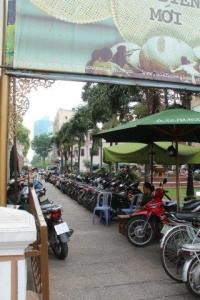 A motorbike parking service.
